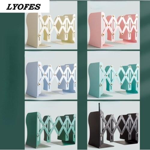 Retractable Bookends for Shelves Book Support Stand Adjustable Bookshelf with Pen Holder Desk Organizer Office Accessories