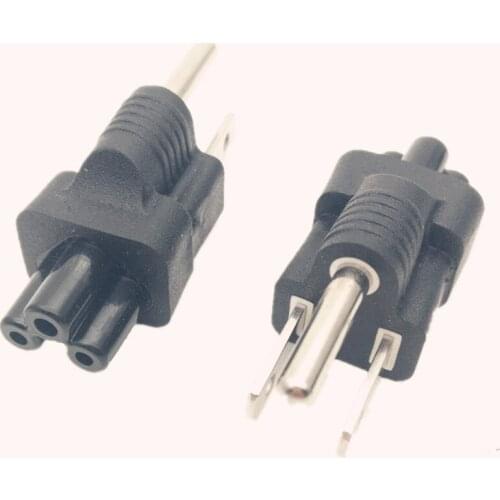 High quality black Copper Standart 10A 250V American standard to IEC320 C5 power adaptor plug convert socket