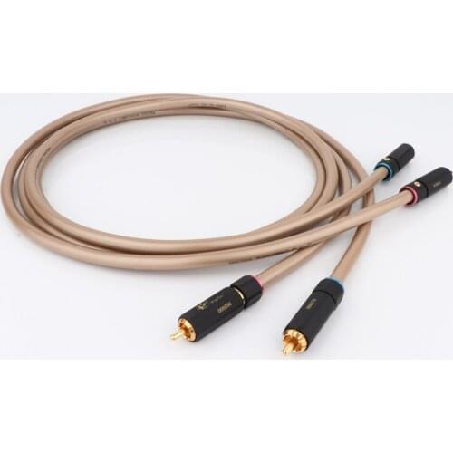 High End RCA Cable Analogue Interconnect 5N Copper Audio Signal Cable With Gold Plated Palic RCA plug connector