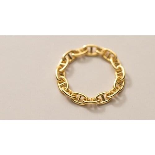 La Monada 49-55 Chian Thin Finger Women Ring 925 Sterling Silver Minimalist Rings For Women 925 Silver Fine Jewerly Rings Woman