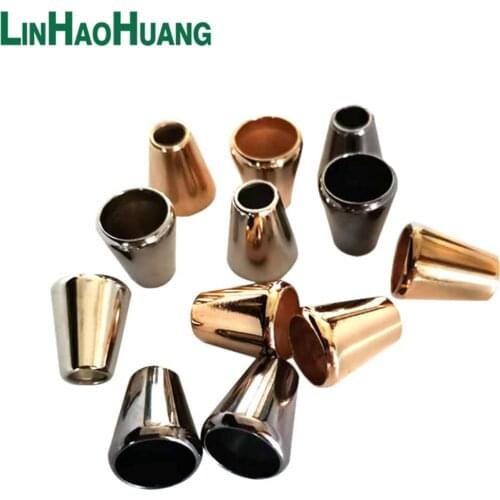 100pcs/lot metal zinc alloy bell stoppers cord ends lock nickle black gold for 5.5mm bungee cord free shipping Stopper-10MM