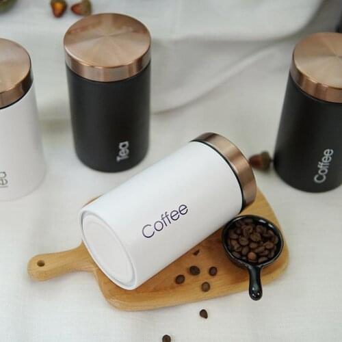 3pcs/Set Simple Design Metal Coffee Sugar Tea Canister Set Storage Tank for Kitchen