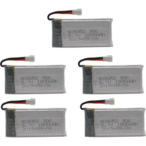 3.7v 1800mAh Rechargeable Battery for KY601S SYMA X5 X5S X5C X5SC X5SH X5SW X5HW X5UW M18 H5P HQ898 H11D H11C lipo battery 5pcs