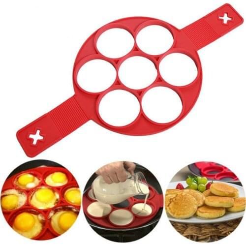 Baking Tools Round 7 Hole Silicone Omelette Nonstick Pancake Machine Oven Baking Cooking Mold Cooking Tools