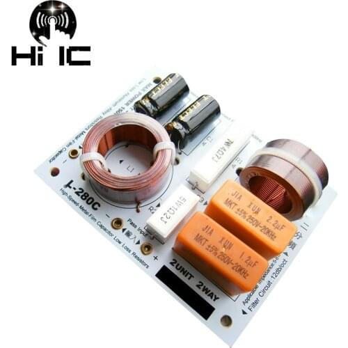 L280C HiFi Audio Speaker 2 Unit Audio Frequency Divider 2 Way Crossover Filters 130W 5-8 Ohms Crossover Point 3400Hz