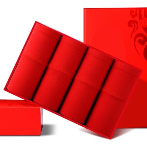 Seamless Briefs Women Panties Cotton Good Luck Red Intimates Soft Breathable Underwear Girls Comfort Underpants Female4Pcs/Set