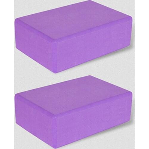 2pcs Yoga Block EVA Foam Brick Stretching Aid Gym Pilates For Exercise Fitness 23 * 15 * 7.6cm Soft EVA