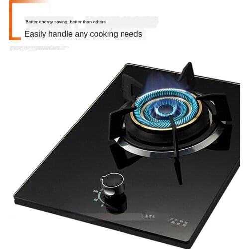 Domestic Natural Liquefied Gas Built-in Hobs Steel Glass Single Stove Blue Flame Protection Single-cooker Ranges Intense Fire