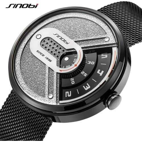 Sinobi relogio masculino 2021 Fashion Creative Design Mens Watches Smart Turntable Clock Man Quartz Wrist watches reloj mujer