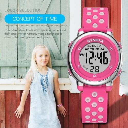 Kids Lovely Watch For Girls Boys Waterproof Digital Led Watch Soft Silicone Strap Sports Watches Clocks Hours Dropshipping
