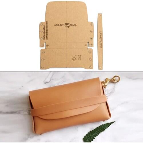 DIY Leather Storage Bag Kraft Paper Template Handmade Bag Drawing Pattern Sewing Design Paper Stencil