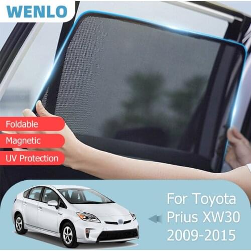 For Toyota Prius XW30 2009-2015 Front Windshield Car Sunshade Side Window Screen Blind Sun Shade Magnet Auto Visor Mesh Curtain