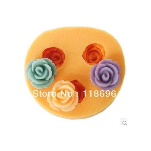 Free shipping Food grade material chocolate mold fondant Cake decoration mold for fondant mold Modelling of roses No.:si331