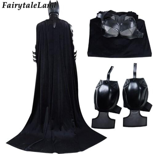 Carnival Halloween Cosplay Bat Cape Shoulder Chest Armour Black Superhero Bruce Costume Battle Props Custom Made