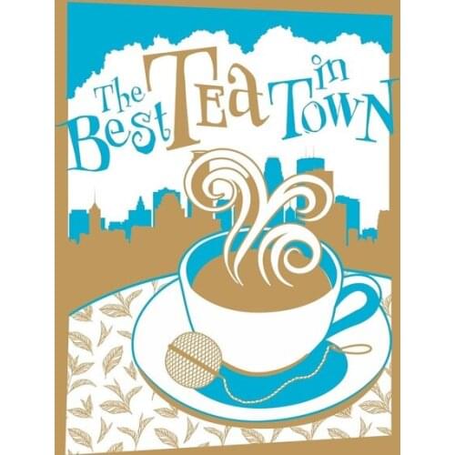 The Best Tea In Town, Retro Metal Sign Wall Plaque Wall Vintage Kitchen Gift