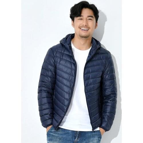 Oversized 5XL 6XL 7XL Mens Hooded Packable Puffer Jacket 2021 New Coats Insulated Down Coat Lightweight Winter Jacket