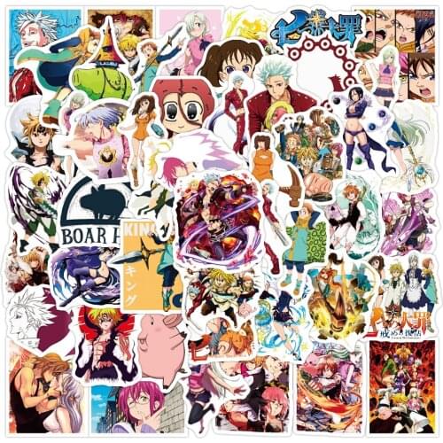 10/30/50PCS Animated Seven Deadly Sins Graffiti Laptop Guitar Motorcycle Luggage Skateboard Bike Waterproof Sticker Wholesale