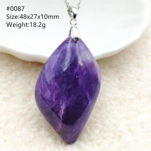 Genuine Natural Charoite Purple Women Pendant 46x27x11mm From Russia Necklace Jewelry Fashion Nice Bead AAAAA