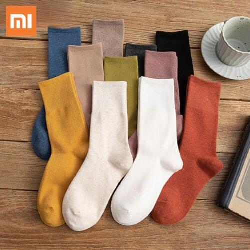 Xiaomi Socks women spring summer tube socks Korean version ins trend Japanese white long tube ladies pile cotton socks