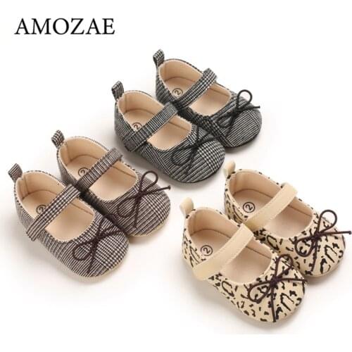 New newborn baby Girls shoes Leopard Casual soft bottom non-slip Princess Shoes baby girls Infant toddler shoes