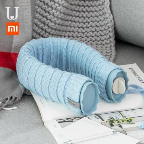 New Xiaomi 700ml U-shape Hot Water Bag Silicone Bottle Neck Hand Warmer Heater Knitted Cover Water Storage Bags Keep Warm