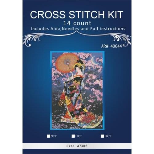 Oneroom Japanese Embroidery Needlework Crafts 14CT Unprinted DMC DIY Quality Cross Stitch Kits Handmade Arts Decor