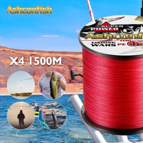 Braided fishing line 1500m 2000m super long line fishing 4strands Multifilament durable smooth strong pe 6-100LBS fishing tackle