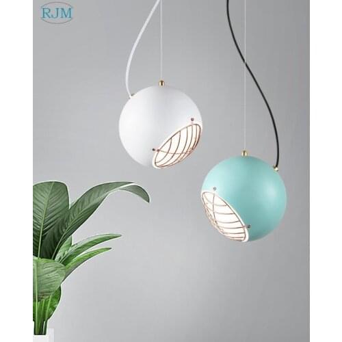 Nordic Creative Macaron Pendant Lights Modern Simple Personality Iron LED Pendant Lamps Dining Study Room Restaurant Lighting