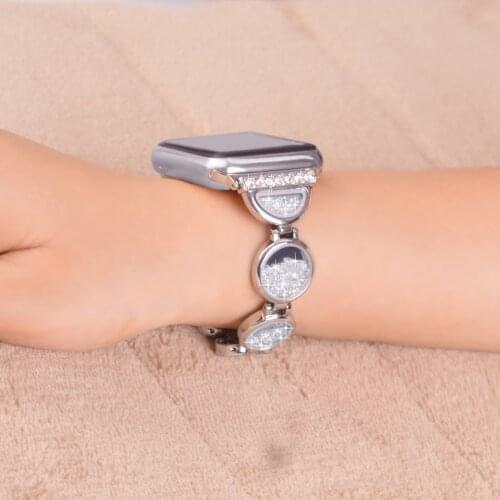 Diamond Band Strap For Apple Watch band 42mm 38mm 40mm 44mm Women Bracelet Stainless Steel Correa for Apple Watch SE 6 5 4 3 2