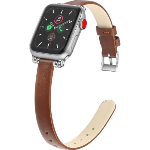 Luxury leather Loop for Apple Watch Band 40mm 44mm Strap series 1 2 3 4 5 6 se for iwatch 38mm 42mm