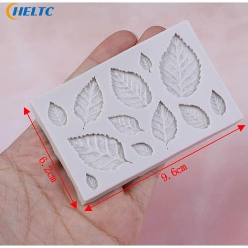 Rose Sugarcraft Leaves Silicone Mold Candy Polymer Clay Fondant Mold Cake Decorationg Tool Flower Making GumPaste Rose Leaf Mold