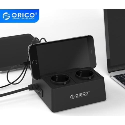 ORICO Power Socket ODC-2A5U-V1-EU 2 AC Outlet Surge Protector with 5 USB Charging Port EU Power Plug Surge Protector for Xiaomi