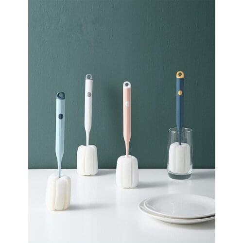 Cup Cleaner Glass Bottle Brush Mug Dish Water Drinking Cleaning Brush Sponge Home Kitchen Sponge Brush For Dishes Bottles XB 142