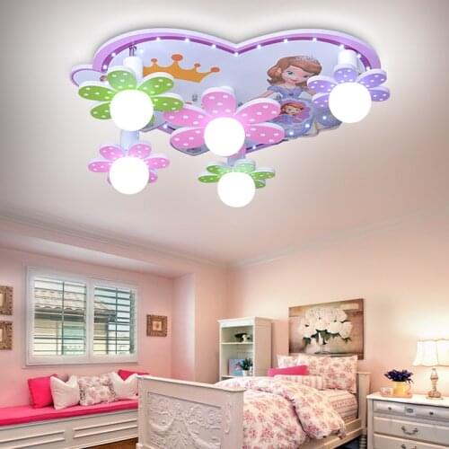 Kid Room Light Fixture Led Cute Bedroom Light Princess Lamp Kid Room Ceiling Light Lamp For Girls Room Children Bedroom Lighting