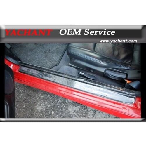 Car-Styling Carbon Fiber Door Sill Fit For 1995-1998 S14 S14A Silvia Zenki Kouki 200SX 240SX Door Sill Kick Panel