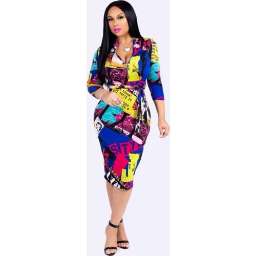 Spring Womens Elegant Contrast Colorblock Slim Patchwork Casual Wear to Work Office Pencil Sheath Dress Midi Vestidos Femme