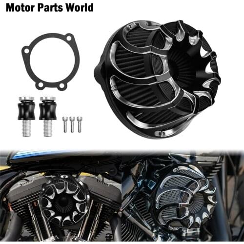 Motorcycle CNC Air Filter CNC Air Cleaner Grey Element For Harley Sportster XL883 XL1200 Touring Road Glide FLHR Softail Dyna