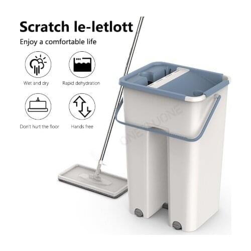 Spin Lazy Mop Floor Cleaning Flat Squeeze Magic Automatic Mop and Bucket 360 Easy Rotating Mop Microfiber Pad Cleaning Products