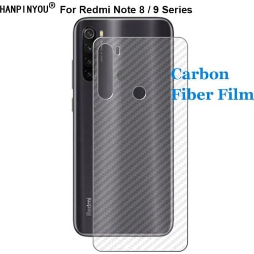 For Xiaomi Redmi Note 8 9 8T 10X Pro 5G Durable 3D Anti-fingerprint Carbon Fiber Back Film Screen Protector (Not Glass)