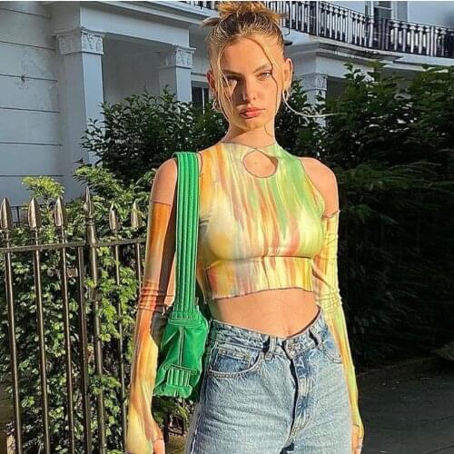 Sexy Off Shoulder Crop Tops Women Y2K Trim 90s Aesthetics Cropped Tops O Neck Long Sleeve Party Beach Holiday T-shirts Tee Top