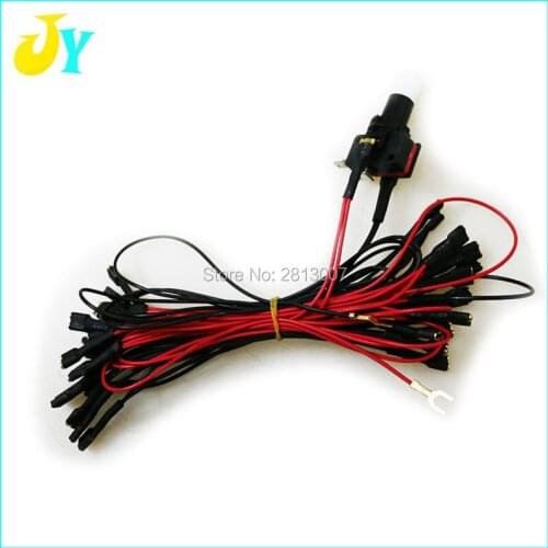1pcs LED lamp Wire with 6.4mm quick connector and spade type connector for LED light illuminated button/arcade accessories/part