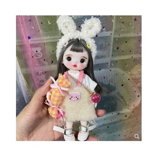 16cm Blyth Doll Joint Body Fashion BJD Toys Gift with Dress Shoes Wig Make Up