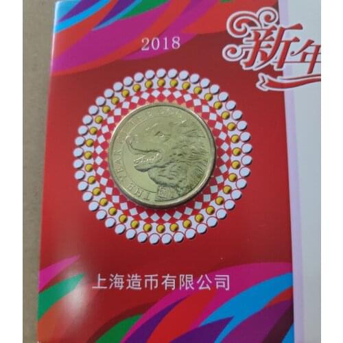 2018 Year of the Dog Asia coins New original coin UNC Commemorative China with box