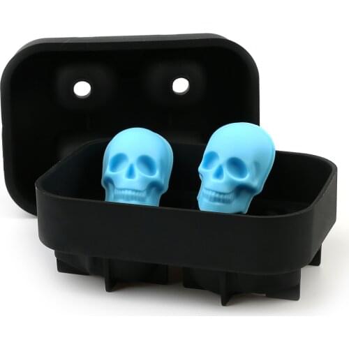 3D Skull Silicone Mold Ice Cube Maker Chocolate Mould Tray Ice Cream DIY Tool Whiskey Wine Cocktail Ice Cube Best Sellers