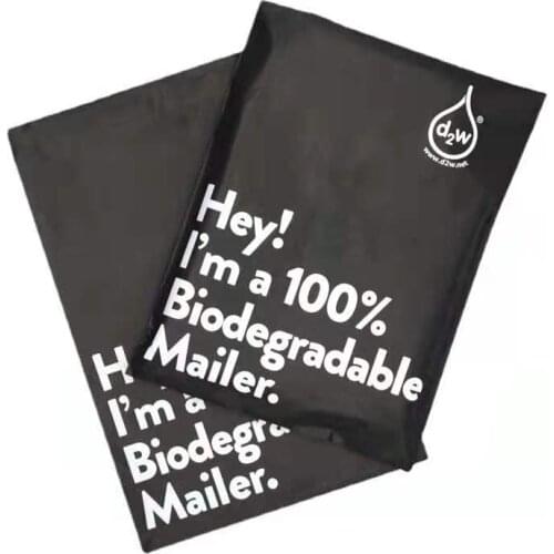 50pcs/Lot Eco-Friendly Courier Bags 100% D2W Biodegradable Poly Self Adhesive Clothing Mailing Envelope Bag Waterproof Pouch Ba
