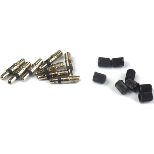 Enduring Bicycle Durable Parts Components 8pcs English Dunlop Woods Valve Cores with Caps Bicycle Replacement Parts