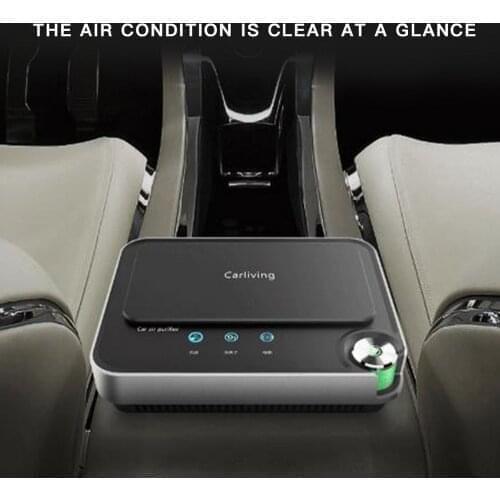 HEPA Car Air Purifier 20 Million Negative Ions Air Freshener Four-layer Filter 12V USB Auto Oxygen Cleaner Vehicle Ozone Ionizer