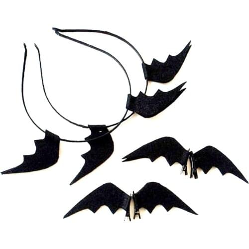 Halloween headdress bat wings headband children funny demon props decoration hairpin Cosplay hair accessories