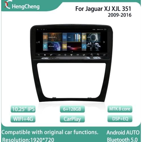 For Jaguar XJ 351 2009-2016 Smart Multimedia Video Player Stereo XJ 351 Radio GPS 4G Navigation CarPlay. 4K HD video, keep CD