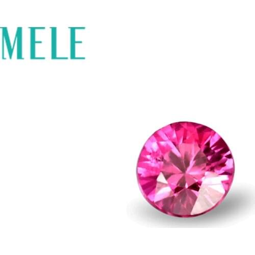 MELE natural red ruby loose gemstone for jewelry DIY making,2.75mm 0.1ct round cut blood lost tone wiht high quality